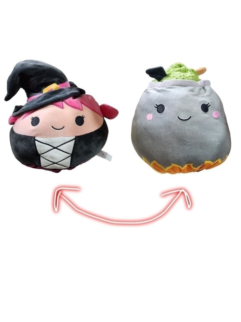 Nwt Squishmallows Flip A Mallow Large 12" Wexla & Johanna Witch & Calderon
